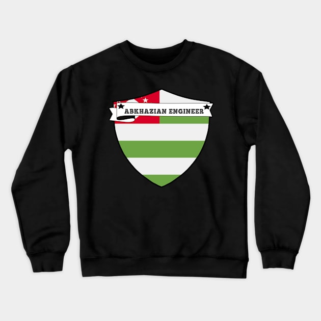 ABKHAZIAN ENGINEER , ABKHAZIA COUNTRY SHIELD, MINIMALIST ABKHAZIA FLAG, I LOVE ABKHAZIA , BORN IN ABKHAZIA Crewneck Sweatshirt by Just Simple and Awesome